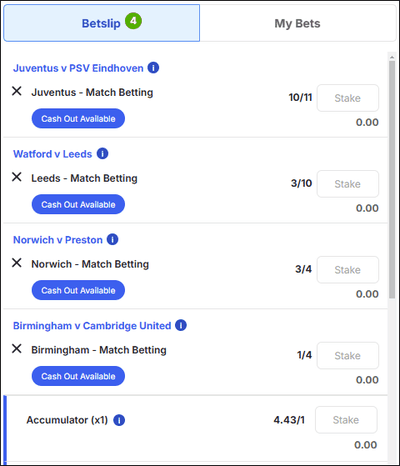 BoyleSports Football Betslip