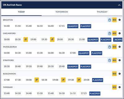 Coral Horse Race Selector